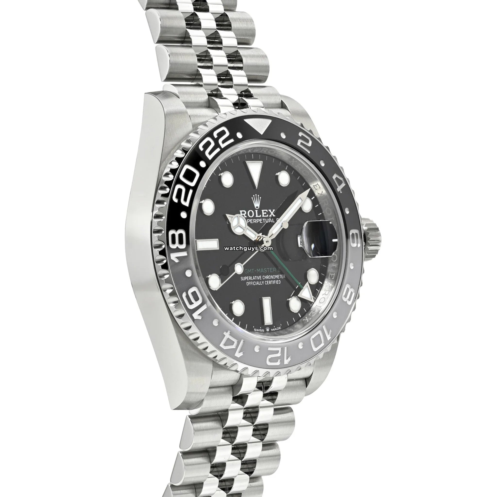 Rolex GMT Master II 126710GRNR Stainless Steel Watch with Black and Gray Ceramic Bezel - Perfect for Travel, Business & Luxury Watch Collectors