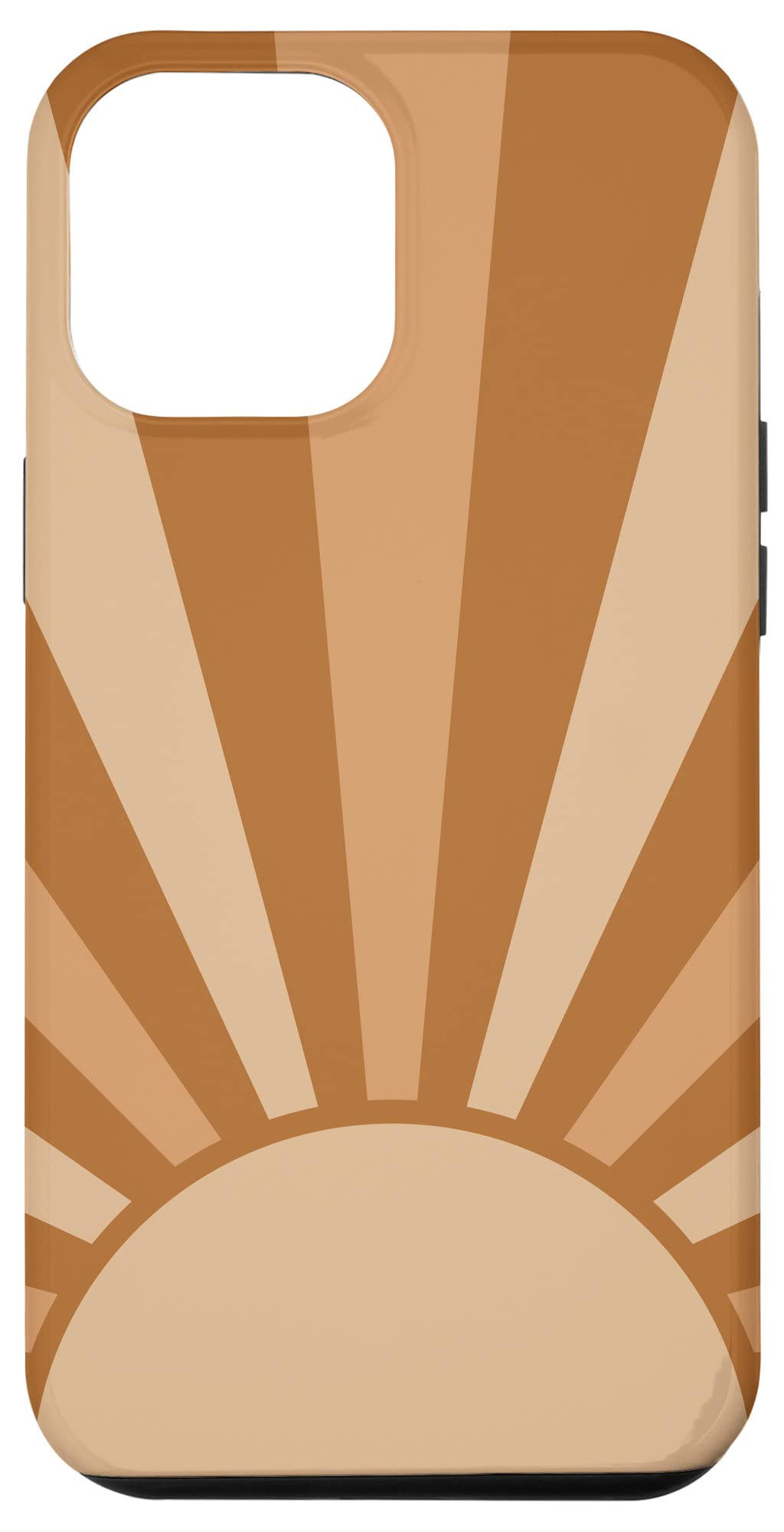 iPhone 12 Pro Max Case - Boho Sunshine Design with Burnt Orange Terra Cotta Sun Rays | Protective Phone Cover for Women & Men | Perfect for Travel, Work & Everyday Use