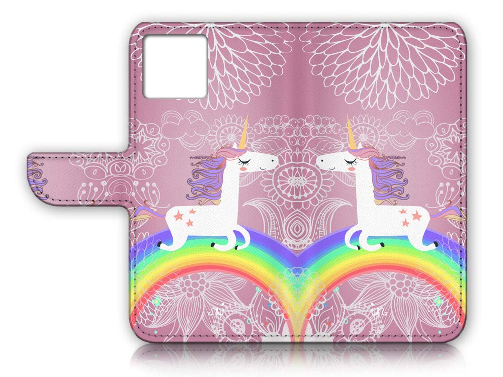 Premium Flip Wallet Phone Case for iPhone 12 Pro Max - Rainbow Unicorn Horse Design (A21940) | Stylish Protective Cover with Card Slots | Perfect for Everyday Use, Travel & Gift Giving
