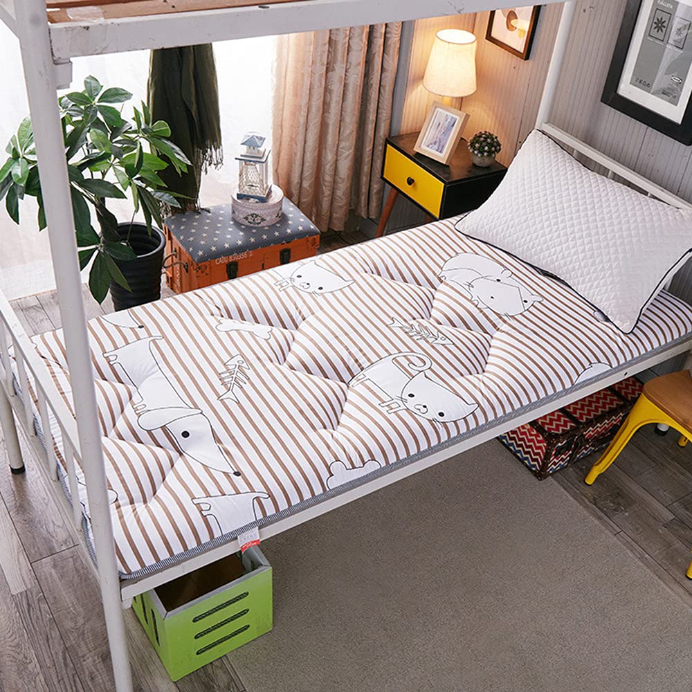 KKCD Japanese Tatami Floor Mattress - Foldable Futon Mattress Topper, Korean Floor Bed for Kids, Roll-Up Japanese Bed, Portable Camping & Dormitory Guest Mattress - 100x200cm (39x79 inches) - Perfect for Home, Travel, Camping & Small Spaces