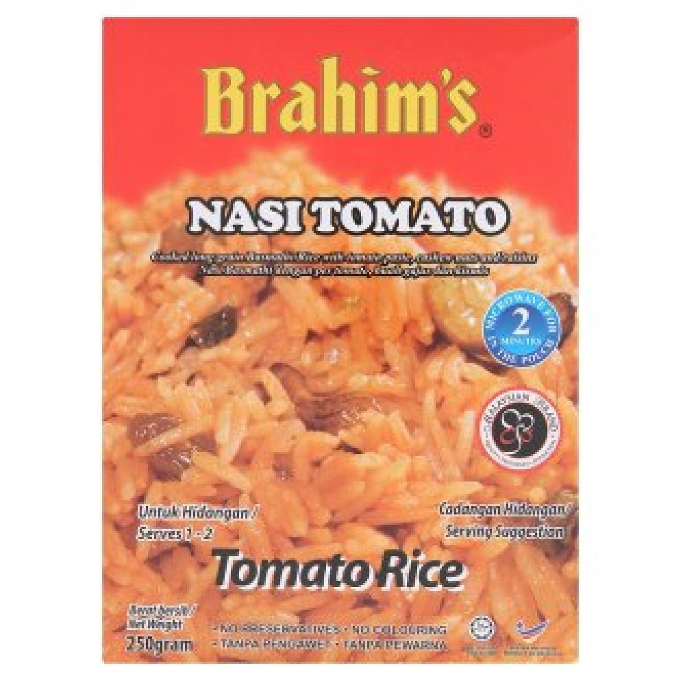 Brahim's Tomato Flavored Rice Paste - 250g (9 Pack) | Instant Rice Meal for Quick Lunches, Dinners & Camping Trips