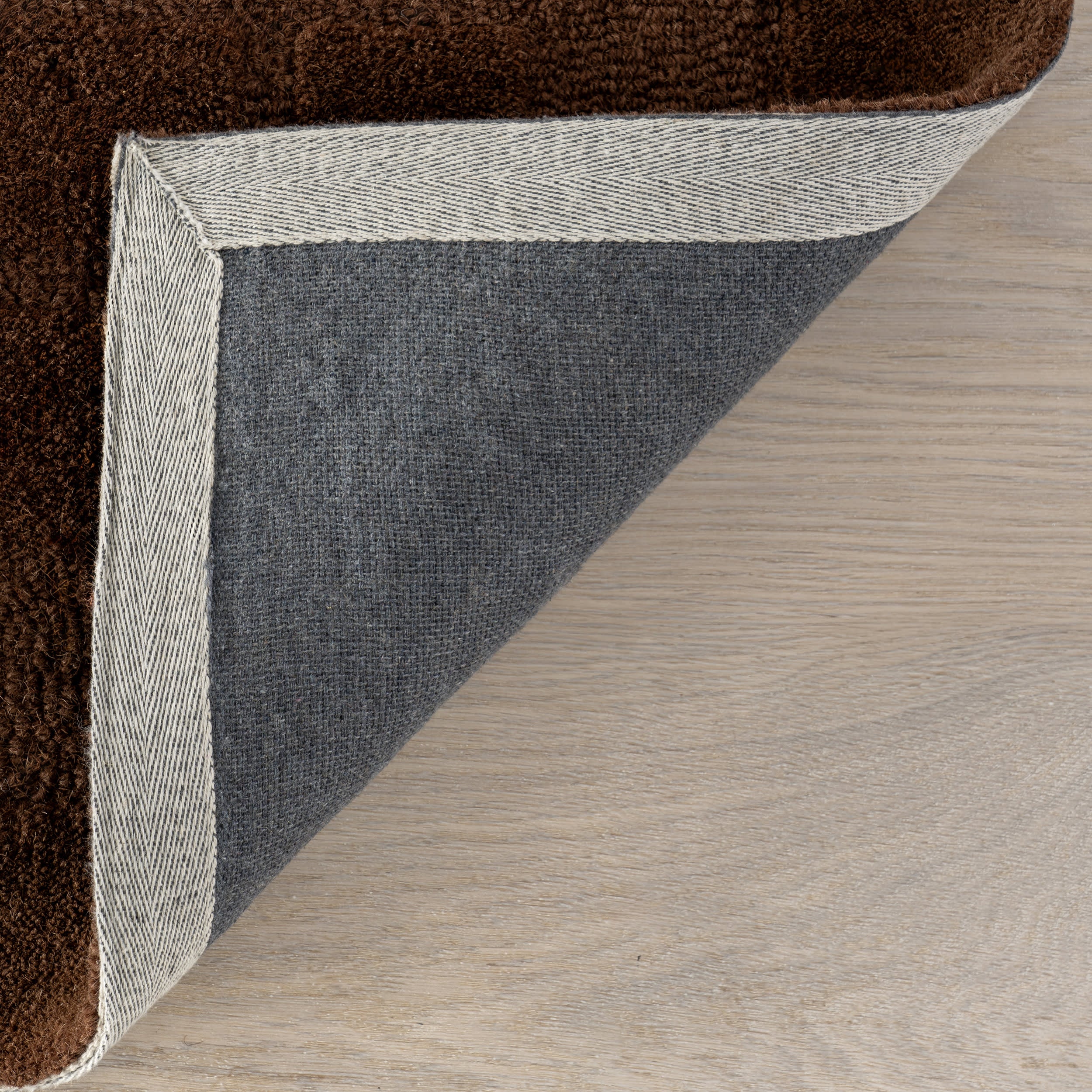 Premium Fritz Checked Wool Rug - Soft & Durable Brown Area Rug for Living Room, Bedroom, or Office Decor
