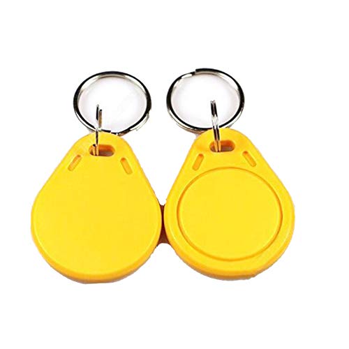 100pcs 13.56MHz RFID IC Clone Cards - Rewritable Smart Keyfobs & Key Tags for Access Control, Hotel Keys & ID Card Duplication (Yellow) - Perfect for Security Systems, Office Buildings & Smart Home Applications
