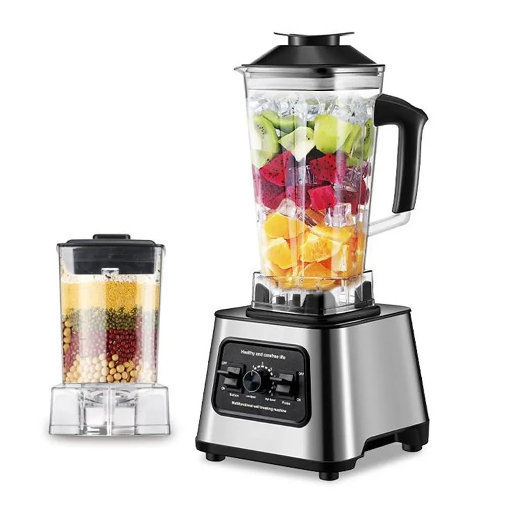 6000W High-Speed Blender - Professional Multifunctional Mixer with Pulse Function, Adjustable Speed & Auto Cleaning - 2.5L BPA-Free Glass Jar - Perfect for Smoothies, Juices, Soups & Food Prep