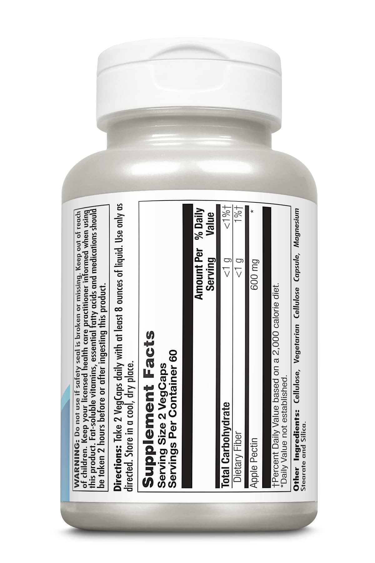 Kal 600 Mg Apple Pectin Supplement - 120 Capsules | Natural Digestive Support & Detox | Supports Gut Health & Immune System | For Daily Wellness & Cleansing