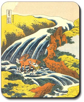 Hokusai Art Plates - Japanese Wave Mouse Pad for Gaming & Office Use - Non-Slip Rubber Base - Perfect for Computers, Laptops & Workstations