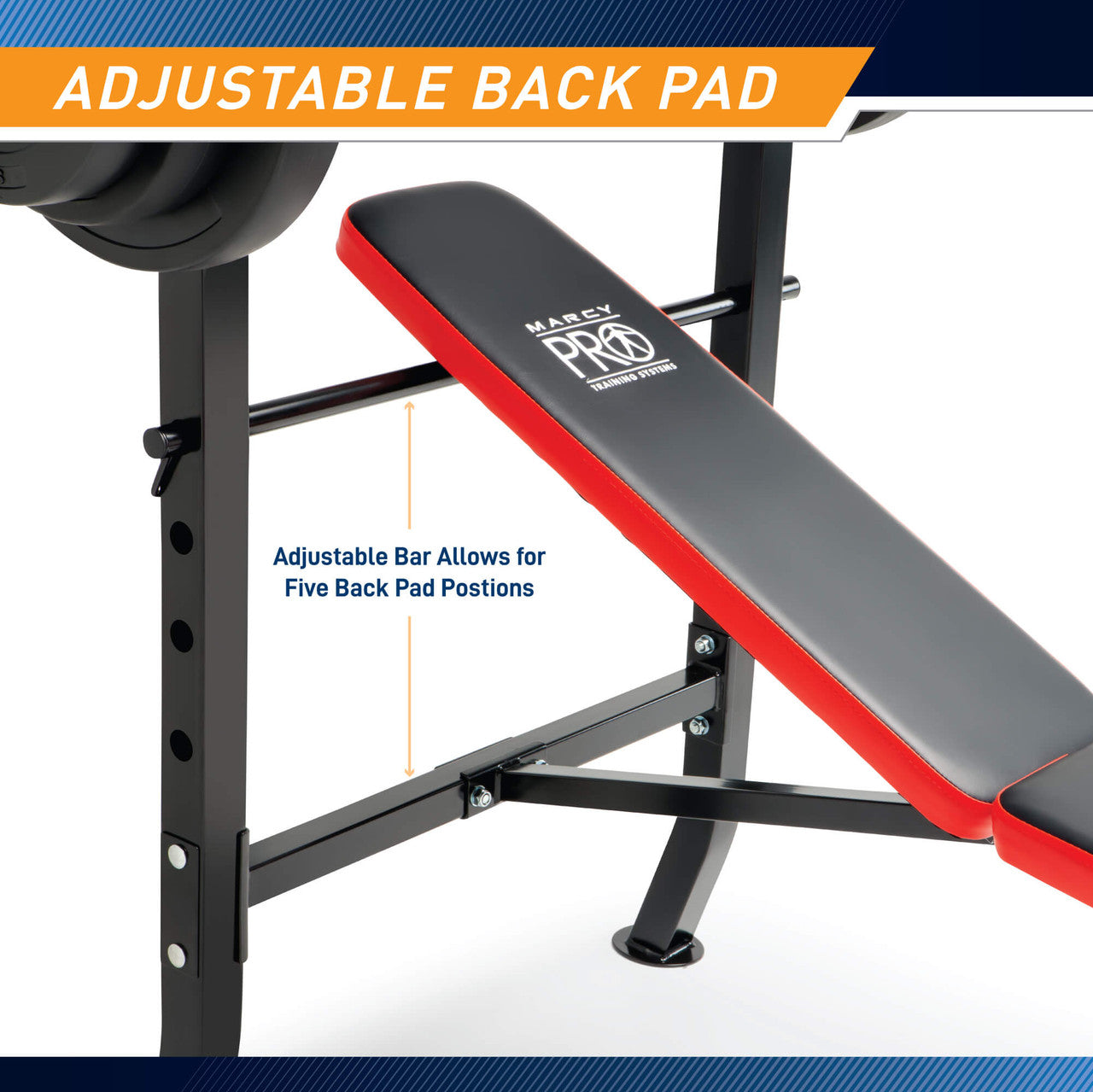 Marcy Pro Standard Weight Bench with 100 lb Weight Set - Adjustable Home Gym Equipment for Strength Training | PM 2084 | Perfect for Home Workouts & Muscle Building