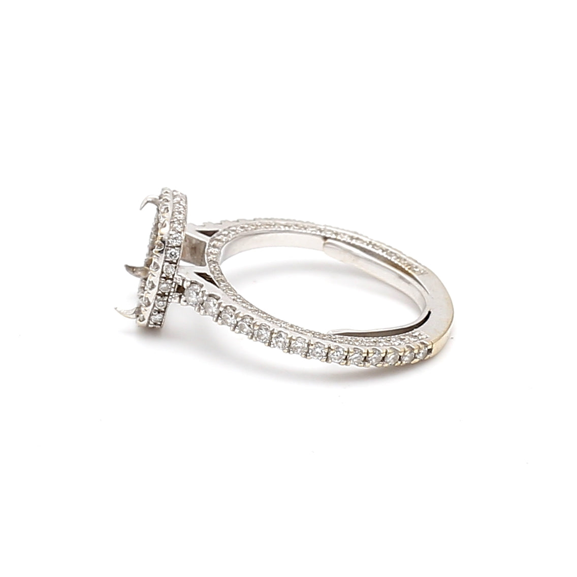 0.70 Carat Round Brilliant Diamond Platinum Semi Mount Ring - Elegant Engagement & Wedding Band for Women - Perfect for Proposals, Anniversaries and Special Occasions