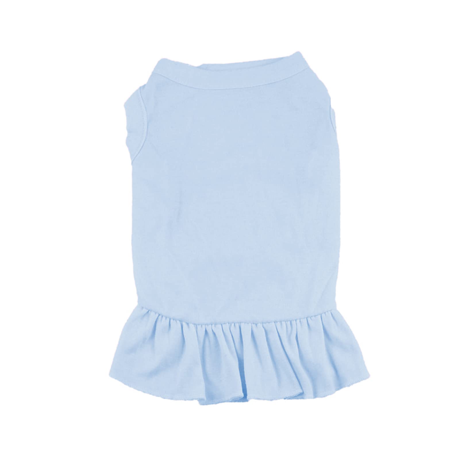 HEART SPEAKER Dog Dresses - Light Blue Summer Pet Skirt | Breathable Solid Color Mini Dress for Small Dogs | Perfect for Outdoor Walks & Pet Parties