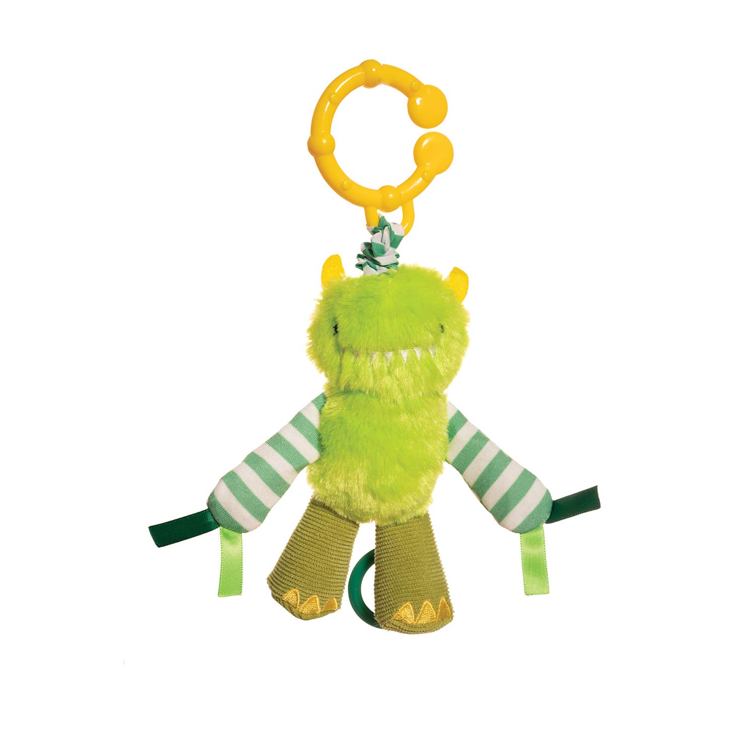 Manhattan Toy Beastie Boo Boogie Baby Teether & Rattle Stroller Toy - Soft Chewable Infant Toy with Textured Surfaces for Teething Relief & Sensory Development | Perfect for On-the-Go Play, Stroller Attachments & Early Learning