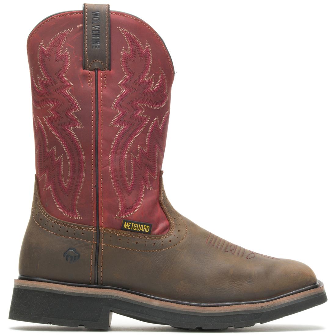 Waterproof Steel Toe Pull On Wellington Work Boots for Men - Rancher Met Guard Safety Shoes - Ideal for Farming, Construction & Outdoor Work