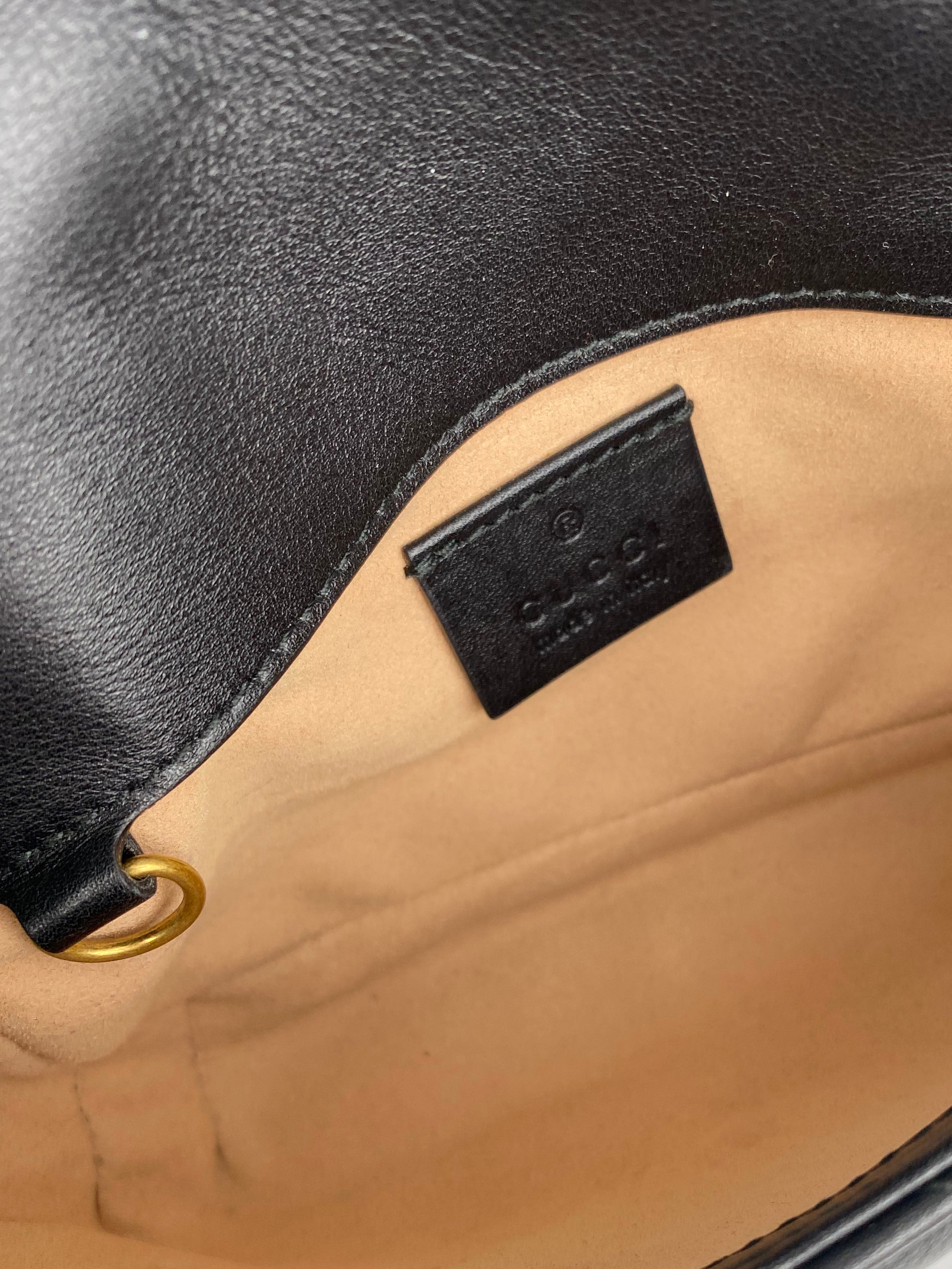 Gucci Black Super Mini Marmont Crossbody Bag - Luxury Leather Shoulder Purse for Women, Perfect for Date Night & Evening Outings