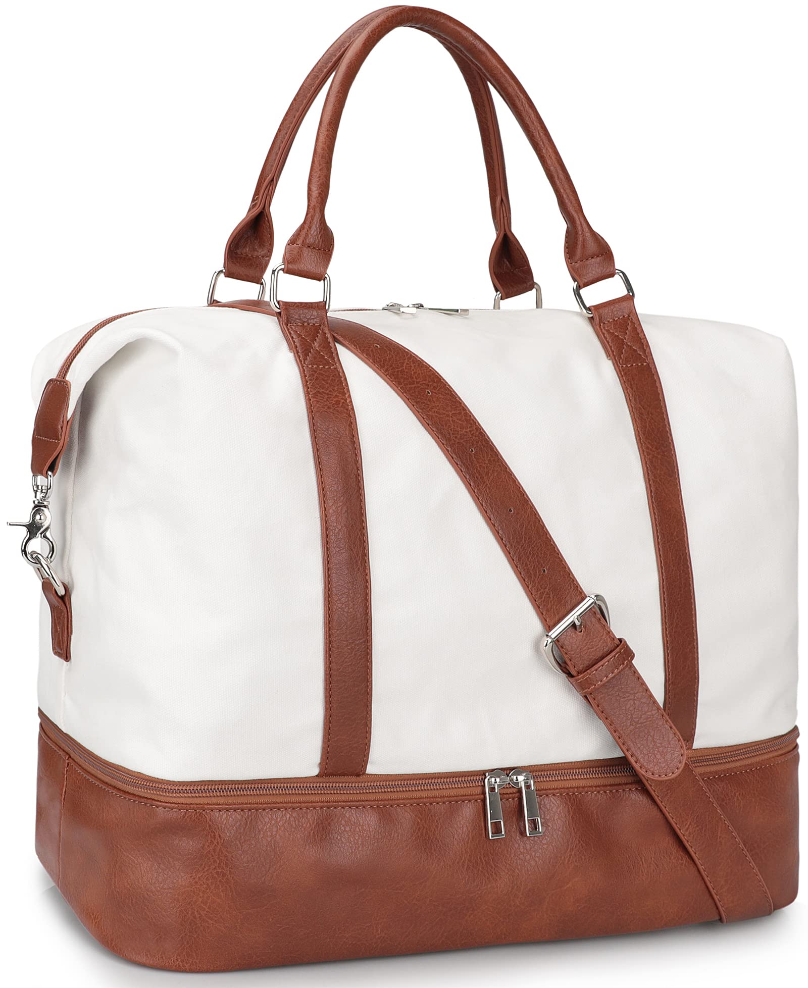 CAMTOP Women's Canvas Travel Bag - Durable Weekend Overnight Carry On Luggage for Women - Perfect for Business Trips, Vacation & Gym Use