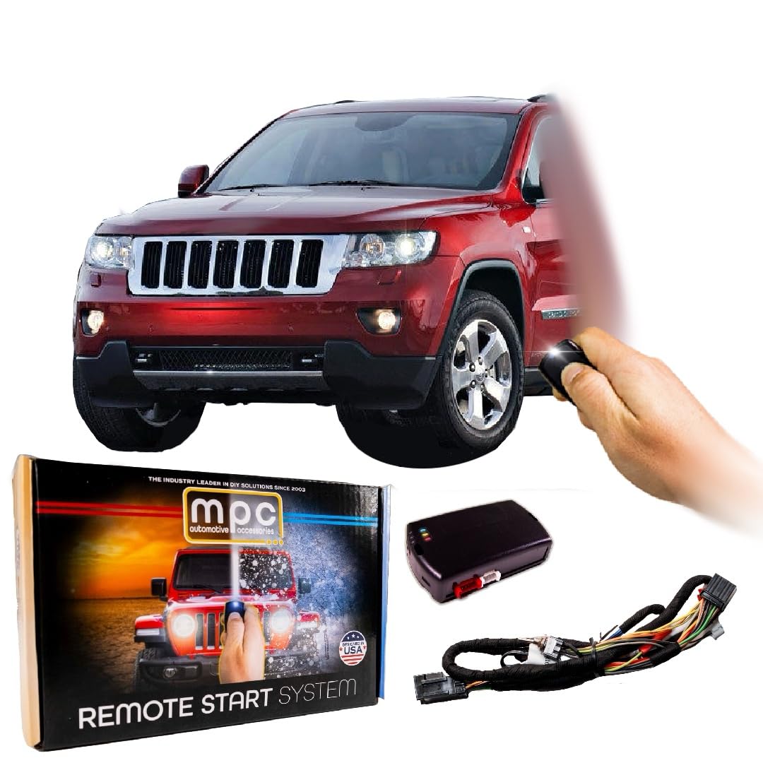 MPC Complete Factory Remote Activated Remote Start Kit for 2008-2010 Jeep Grand Cherokee - Prewired with T-Harness - Easy Installation for Keyless Entry & Winter Warm-Up
