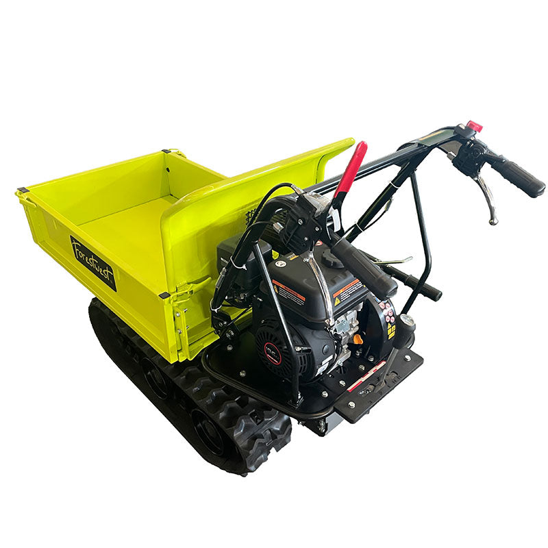 Forestwest 300KG Motorized Tracked Wheelbarrow - 6.5HP Heavy Duty Dump Cart with Manual Tipping (Model BM11078) - Perfect for Construction Sites, Landscaping & Farm Work