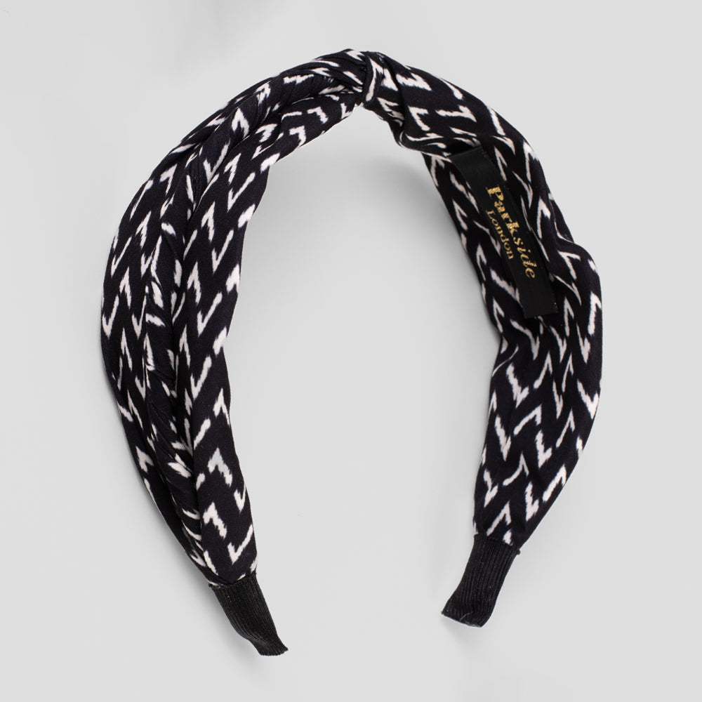 Handmade Zig Zag Print Headband for Women - Stylish Hair Accessories for Workout, Yoga, Running & Everyday Fashion