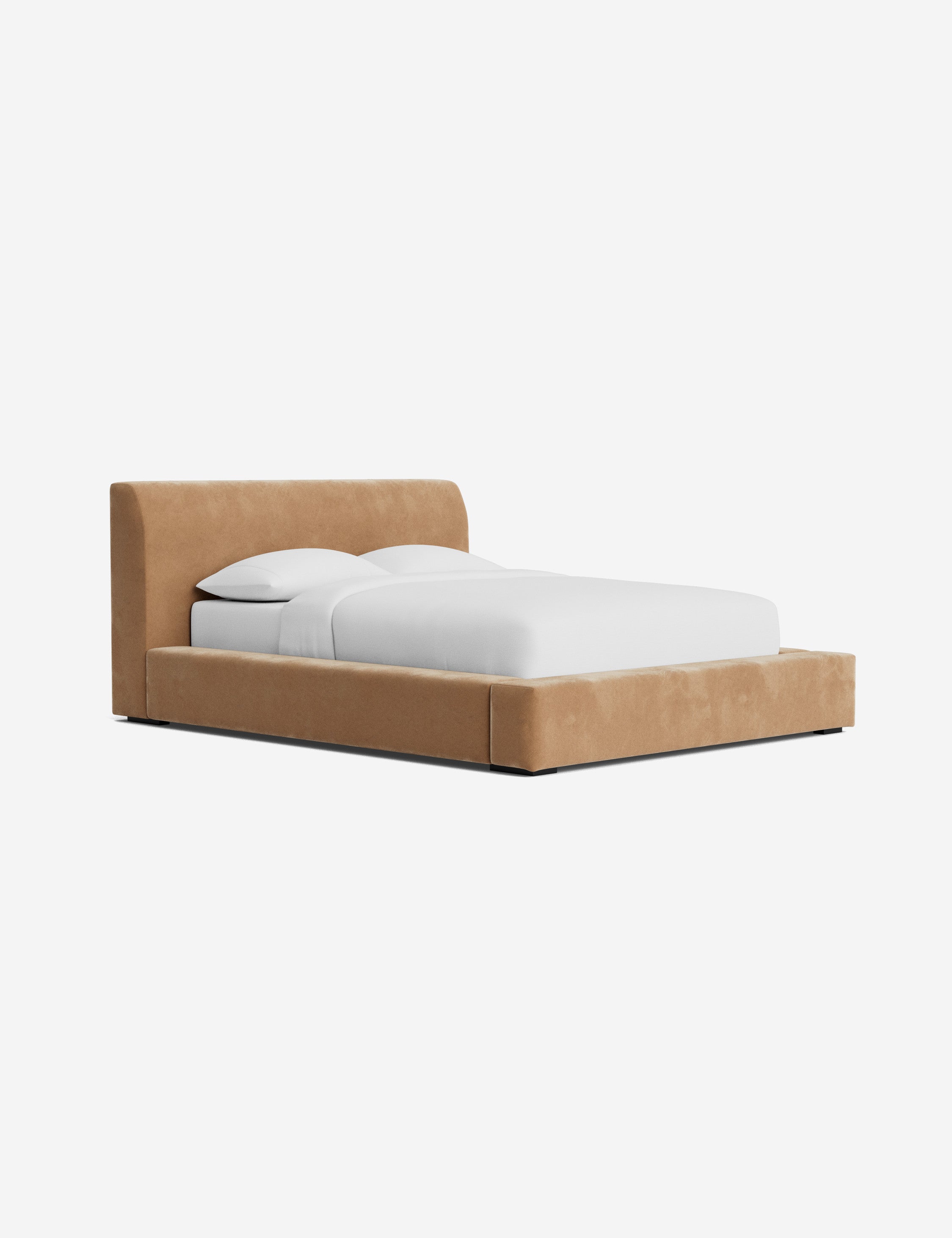 Stylish Clayton Platform Bed Frame - Queen Size, Modern Wooden Bed with Sturdy Slat Support - Perfect for Bedroom, Guest Room & Small Spaces