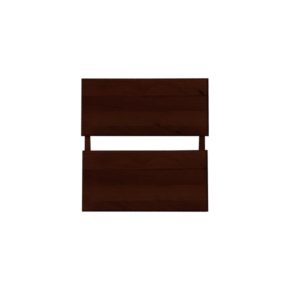 Pemberly Row Modern Wood Bed Frame with Step in Espresso Finish - Perfect for Contemporary Bedrooms & Guest Rooms