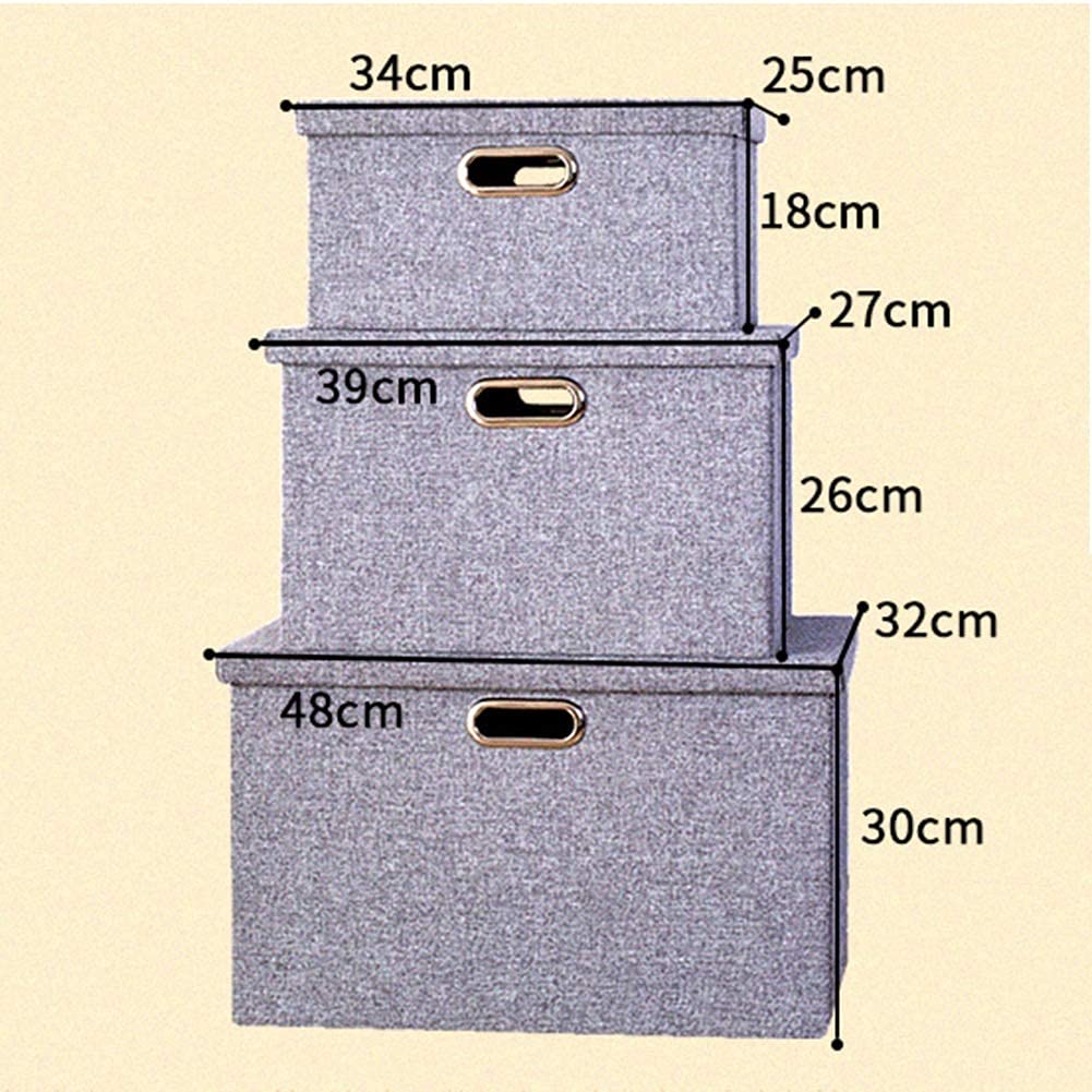 Thickened Foldable Laundry Basket with Handles - Large Clothes Storage Bin for Home Organization (48x32x30cm Beige) | Perfect for Bedroom, Closet & Laundry Room Storage Solutions