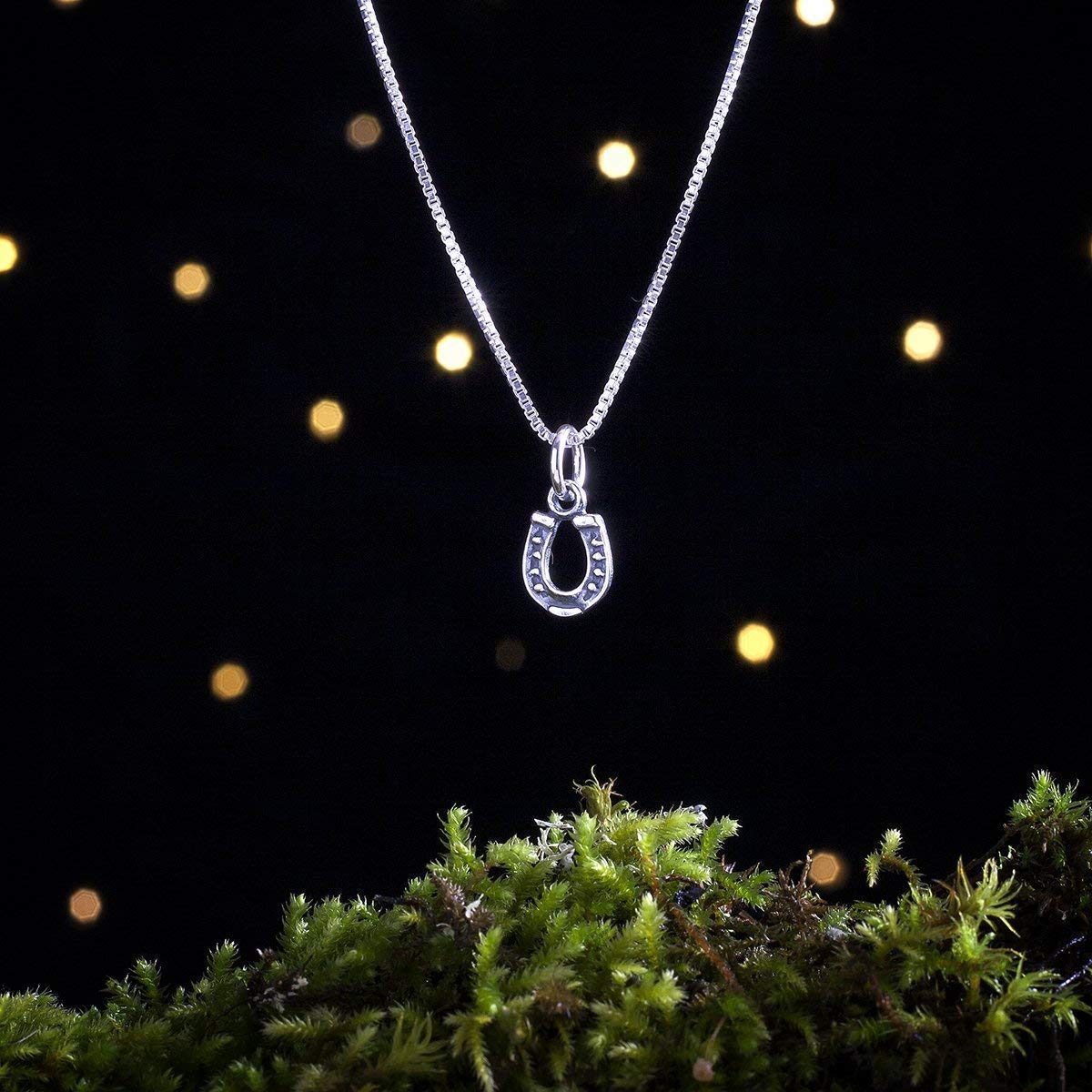 Lucky Sterling Silver Tiny Horseshoe Charm & Necklace - Small Horseshoe Pendant for Good Luck - Perfect for Jewelry Making, Gifts, and Everyday Wear