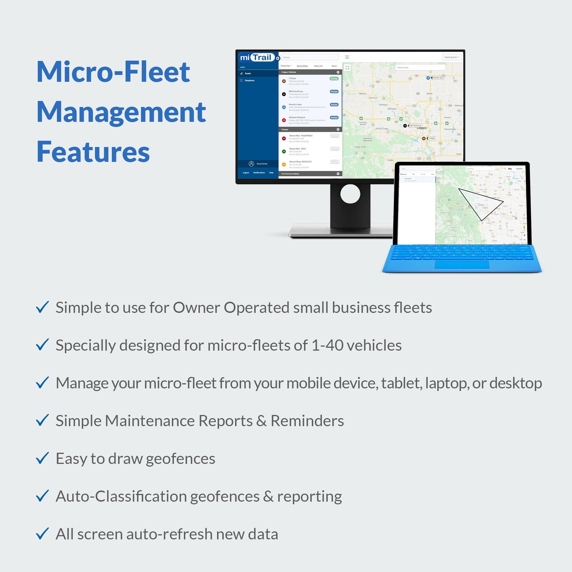 miTrail MVT-2020 4G LTE GPS Tracker for Vehicles - Waterproof, Real-Time Tracking for Cars, Trucks & RVs - US & Canada Coverage with 1-Year Warranty | Perfect for Fleet Management, Personal Vehicle Security & Road Trip Safety
