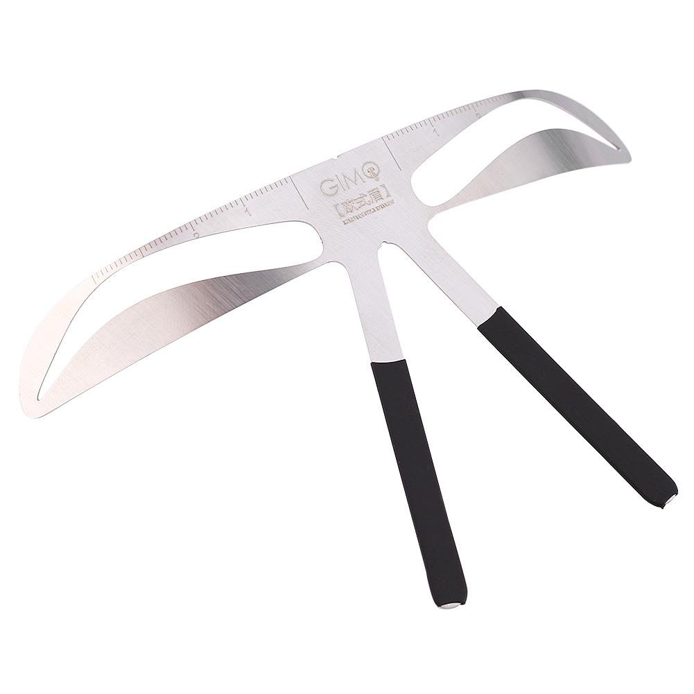 Wytino Eyebrow Ruler - 4 Types (Classic, Standard, European, Akinami) with Three-Point Positioning for Precise Eyebrow Shaping - Silver Stainless Steel Tool - Perfect for Salon, Home Use & Professional Makeup Artists