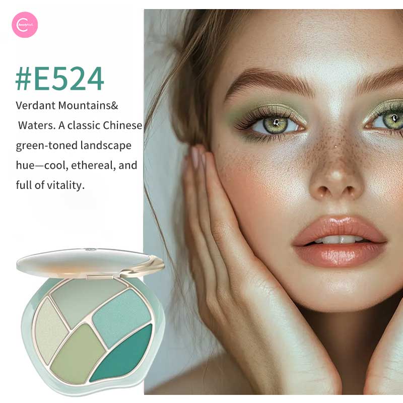 TIMAGE Waves of Elegance 5-Color Eyeshadow Palette - Highly Pigmented, Long-Lasting Makeup for Day & Night Looks - Perfect for Parties, Weddings & Everyday Wear
