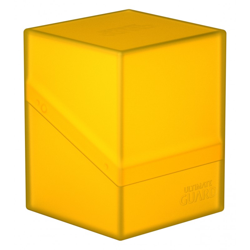 Boulder 100+ Deck Box - Amber MTG Card Storage Box | Waterproof & Durable Trading Card Holder for Magic The Gathering, Pokemon, Yu-Gi-Oh | Perfect for Game Nights & Collectors