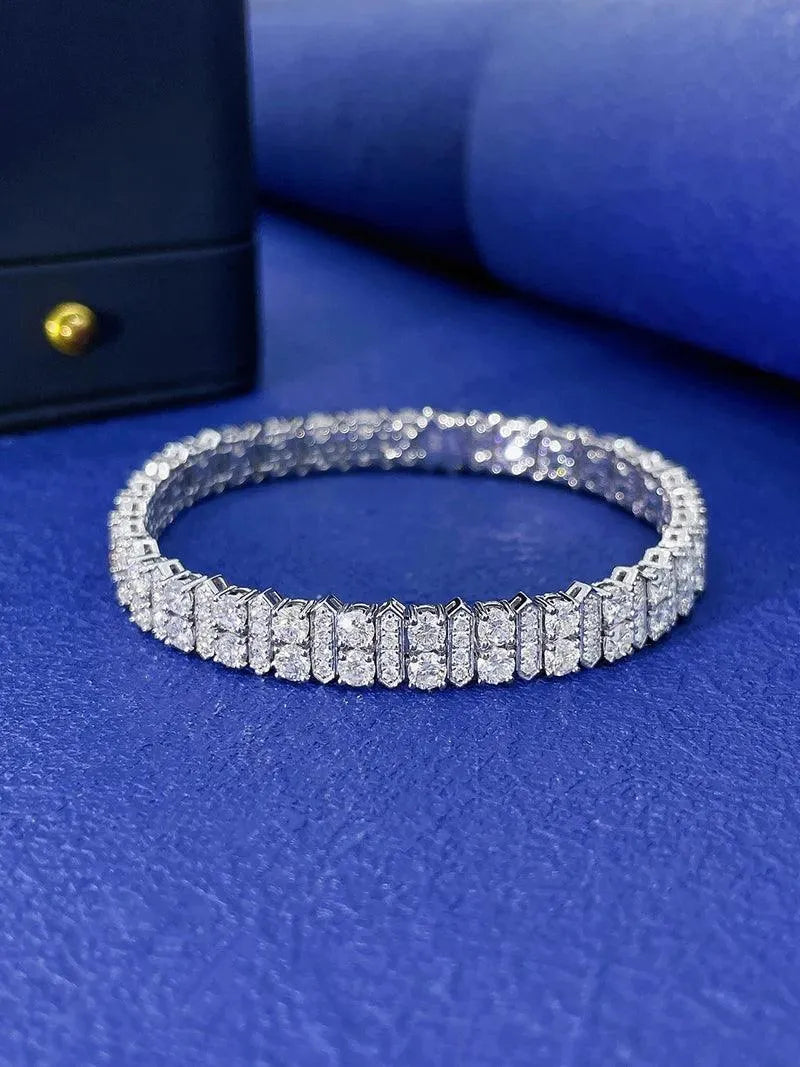 18K White Gold Diamond Bracelet for Women - Real Natural Diamonds, Luxury Minimalist Engagement Jewelry - Perfect for Weddings, Anniversaries & Special Occasions