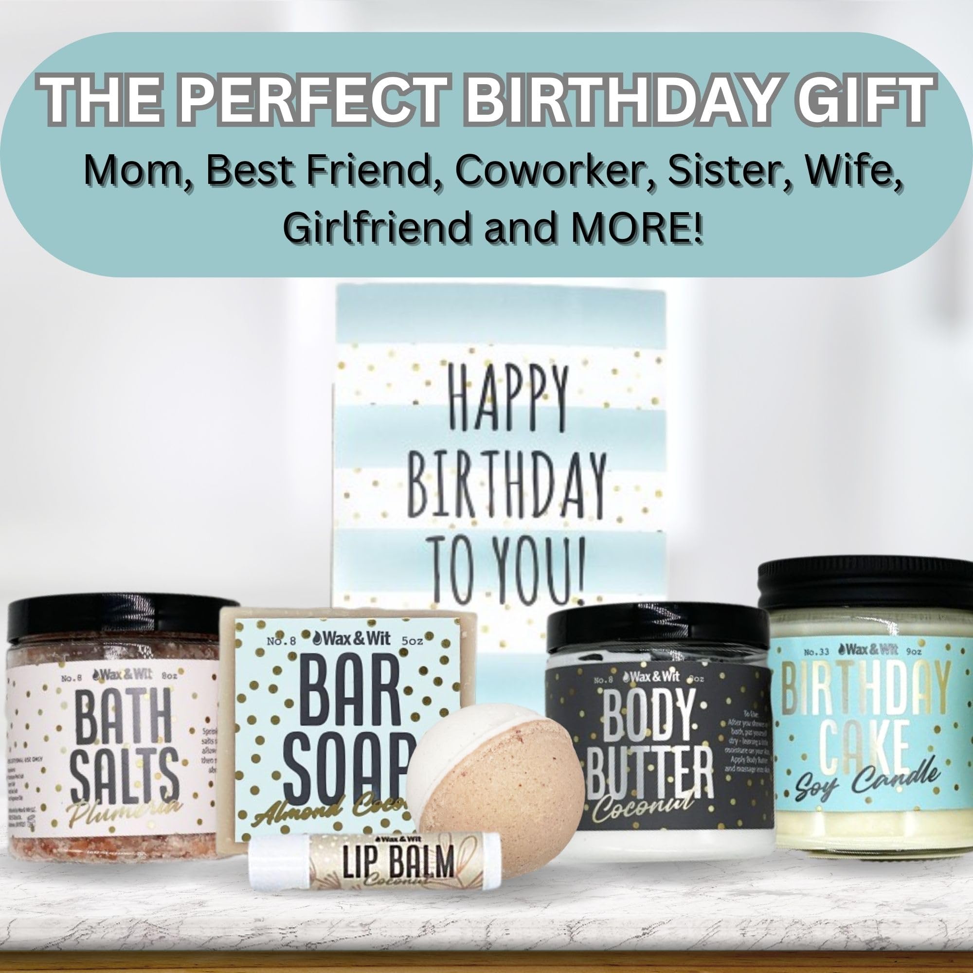 Best Friend Birthday Gifts for Women - Unique 7-Piece Gift Set for Sister & Friends | Thoughtful Birthday Gift Basket for Women | Perfect for Birthdays, Anniversaries & Special Occasions