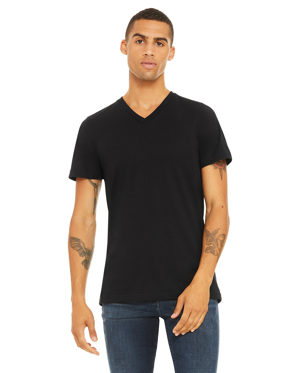 Bella + Canvas 3005 Unisex Jersey Short Sleeve V-Neck T-Shirt - Soft Cotton Tee for Men & Women - Perfect for Casual Wear, Gym, Workouts & Everyday Outfits