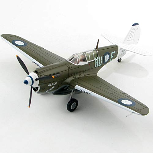 Hobby Master 1/72 Scale P-40N Black Magic Diecast Aircraft Model - 78 Sqn RAAF, Morotai 1945 - Collectible WWII Warbird for Display & Aviation Enthusiasts