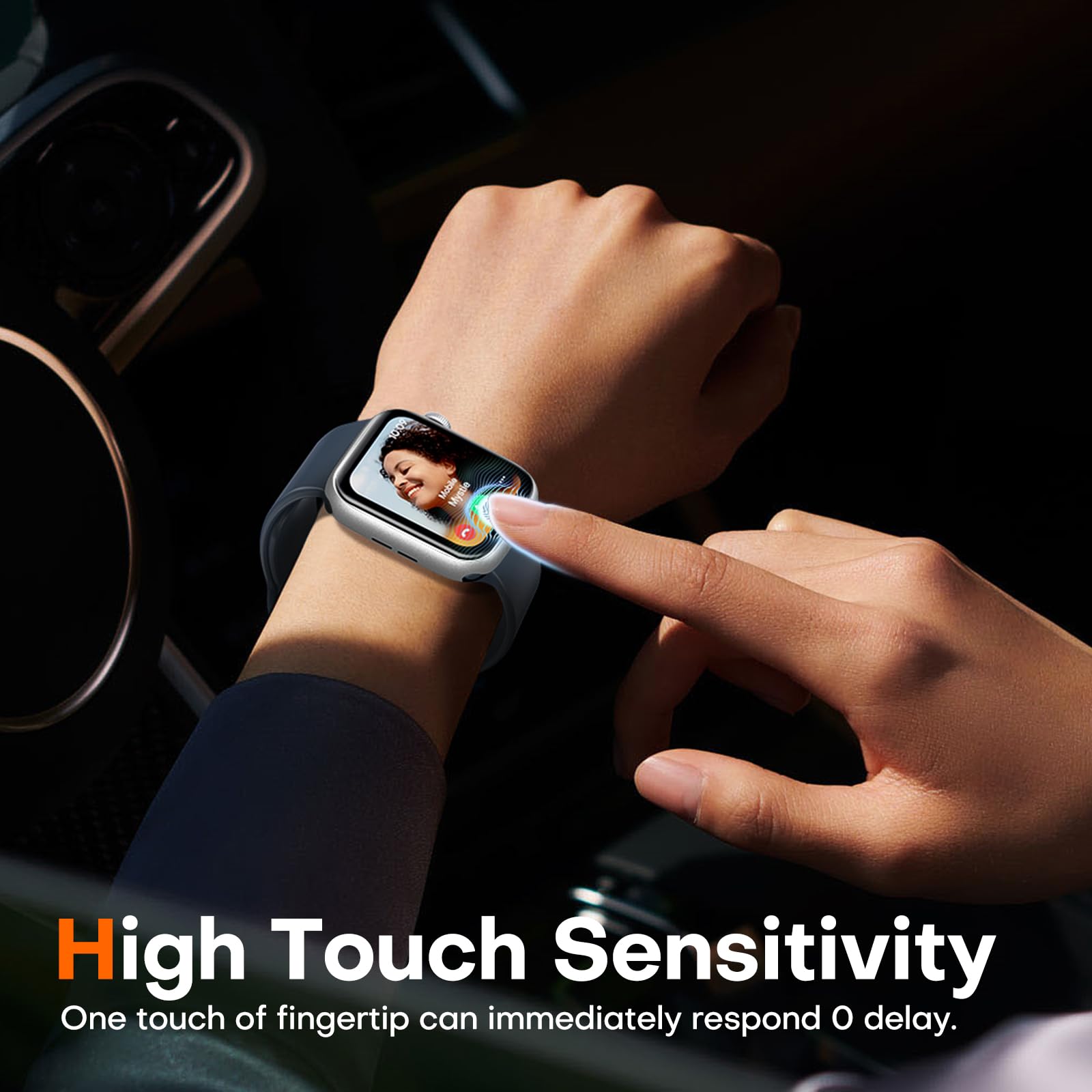 8-Pack Screen Protector for Apple Watch Series 9/8/7 45mm - HD Clear Bubble-Free TPU Film with Premium Protection - Soft Flexible Anti-Scratch Cover for iWatch 45mm S9 - Perfect for Workouts, Swimming & Daily Wear
