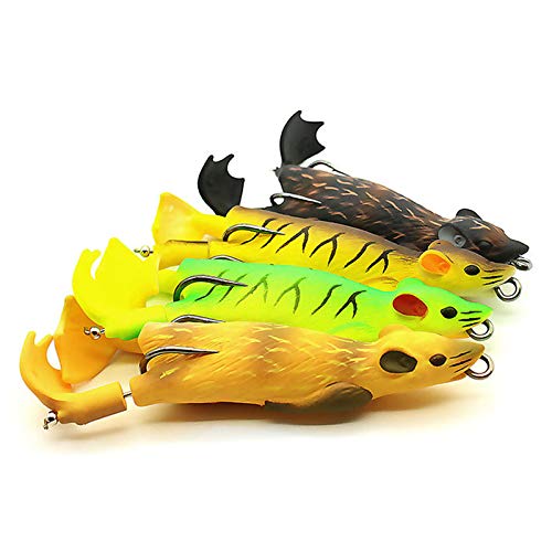 Arinda Bionic Bait Simulation Mouse Fishing Lure - Realistic Mouse-Shaped Bait for Bass, Trout & Freshwater Fishing - Durable & Reusable Artificial Lure for Outdoor Fishing Adventures (Great for Lakes, Rivers & Ponds)