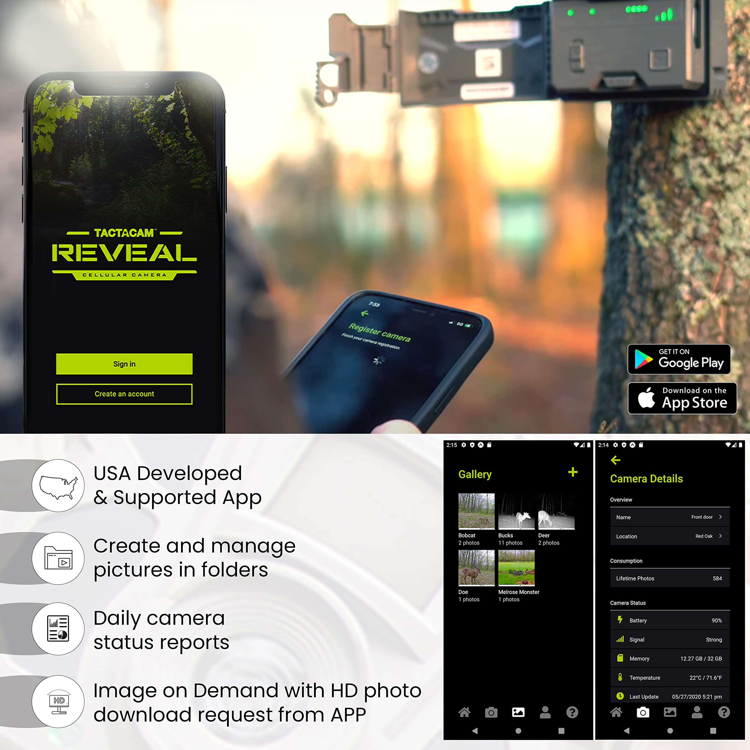 TACTACAM Reveal X Cellular Trail Camera for Verizon - 4G LTE Wireless Game Camera with Night Vision & Motion Detection - Perfect for Hunting, Wildlife Monitoring & Outdoor Security