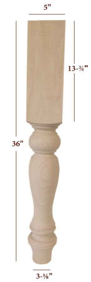 Massive Empire Farm Island Leg - Durable and Stylish Farmhouse Table Legs for DIY Furniture Projects - Perfect for Dining Tables, Desks, and Home Decor