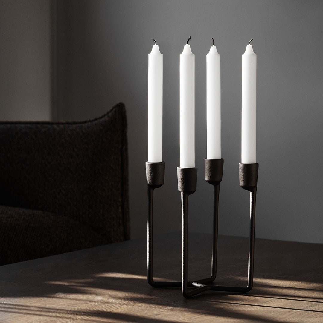 Heima 4-Arm Candle Holder Set of 4 - Elegant Home Decor for Dining Table, Wedding Centerpiece, and Romantic Ambiance Lighting