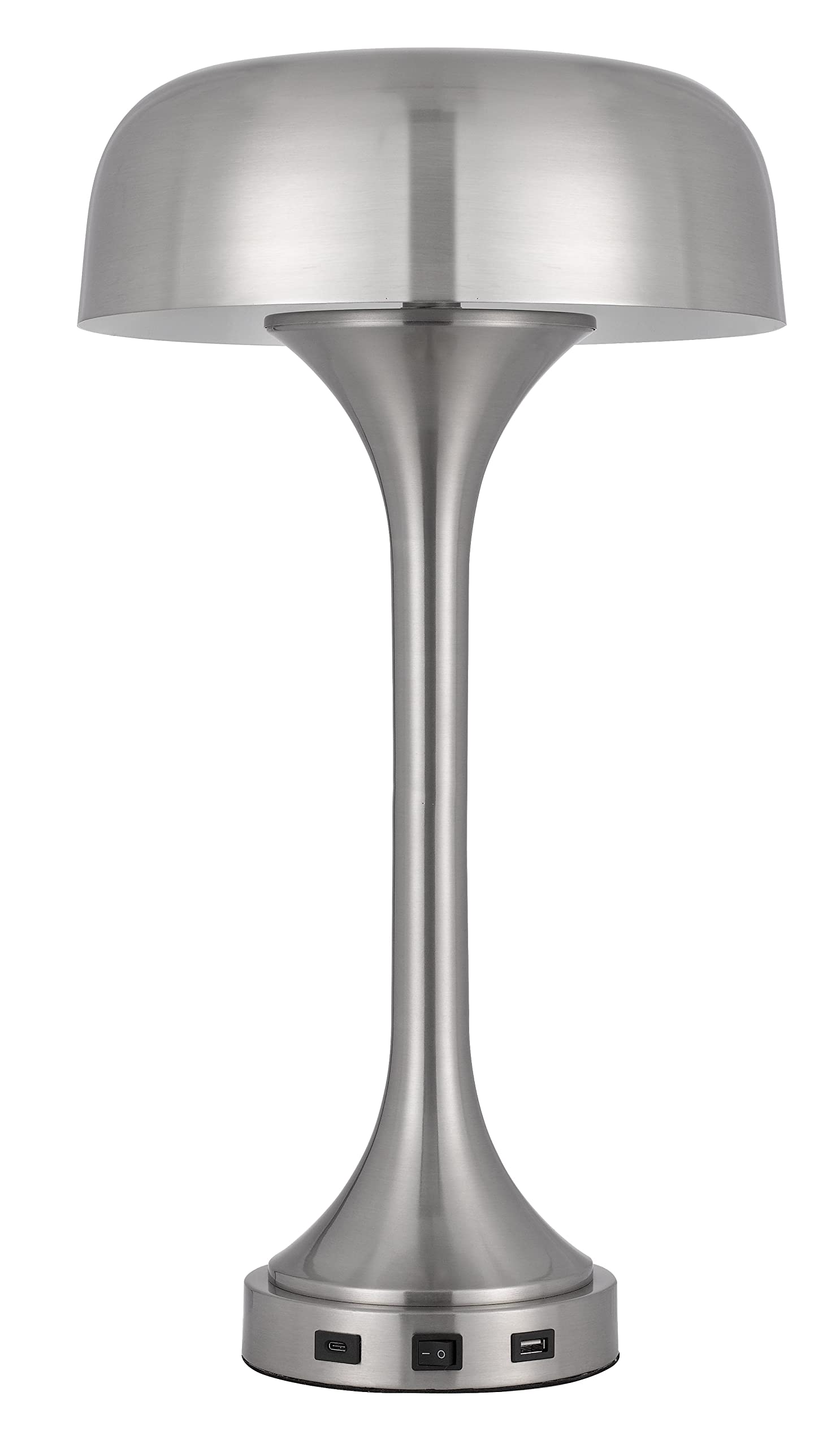 40W x 2 Mushroom Cloud Metal Desk Lamp with USB & Type-C Charging Ports - Modern LED Office Light for Home, Study, and Workspace