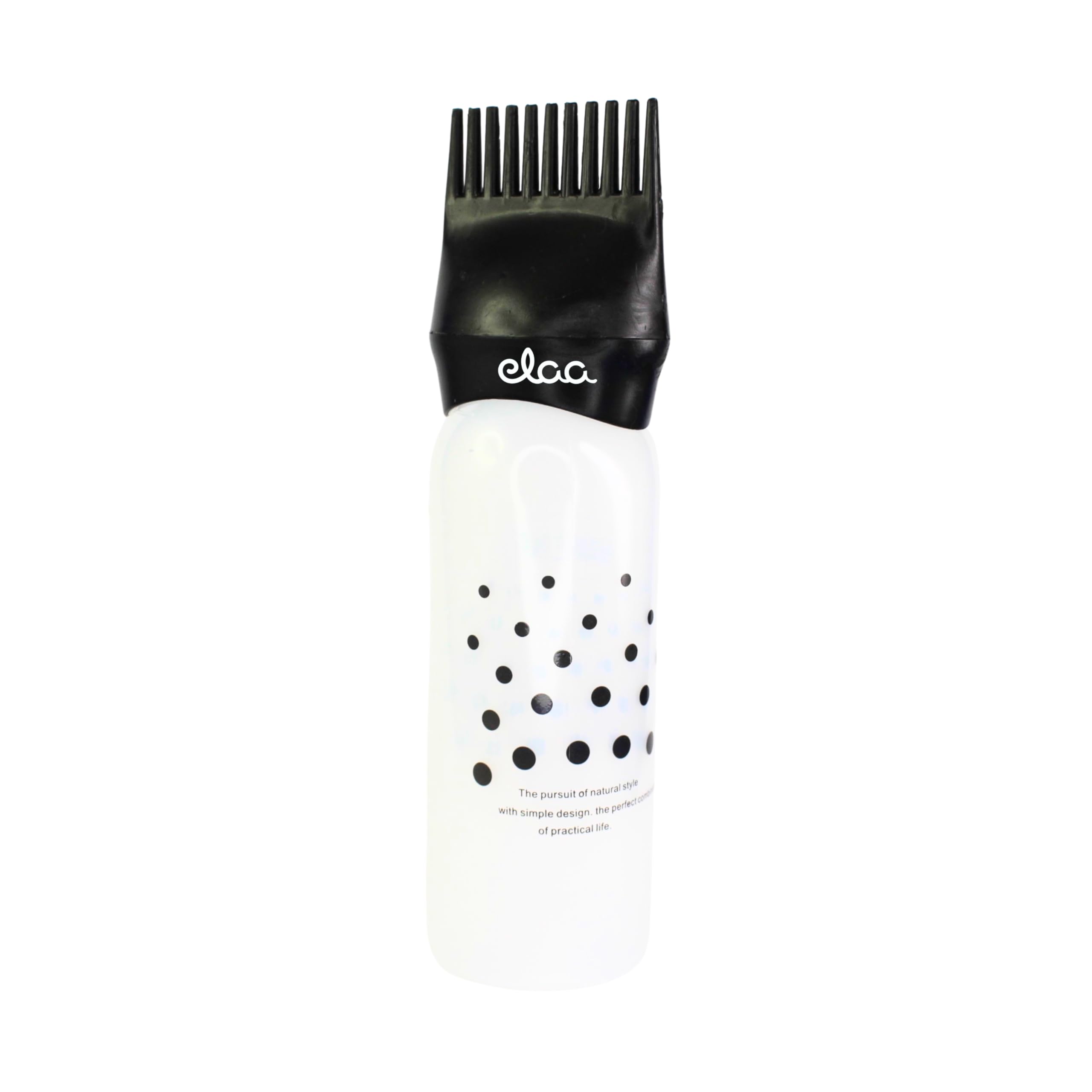 Leak-Proof Refillable Empty Hair Oil Bottle with Comb - 120ml (4oz) Travel Size for Hair Care & Styling | Portable Essential Oil Dispenser for Salon, Home & On-The-Go Use | 17cm Length | 1 Pack
