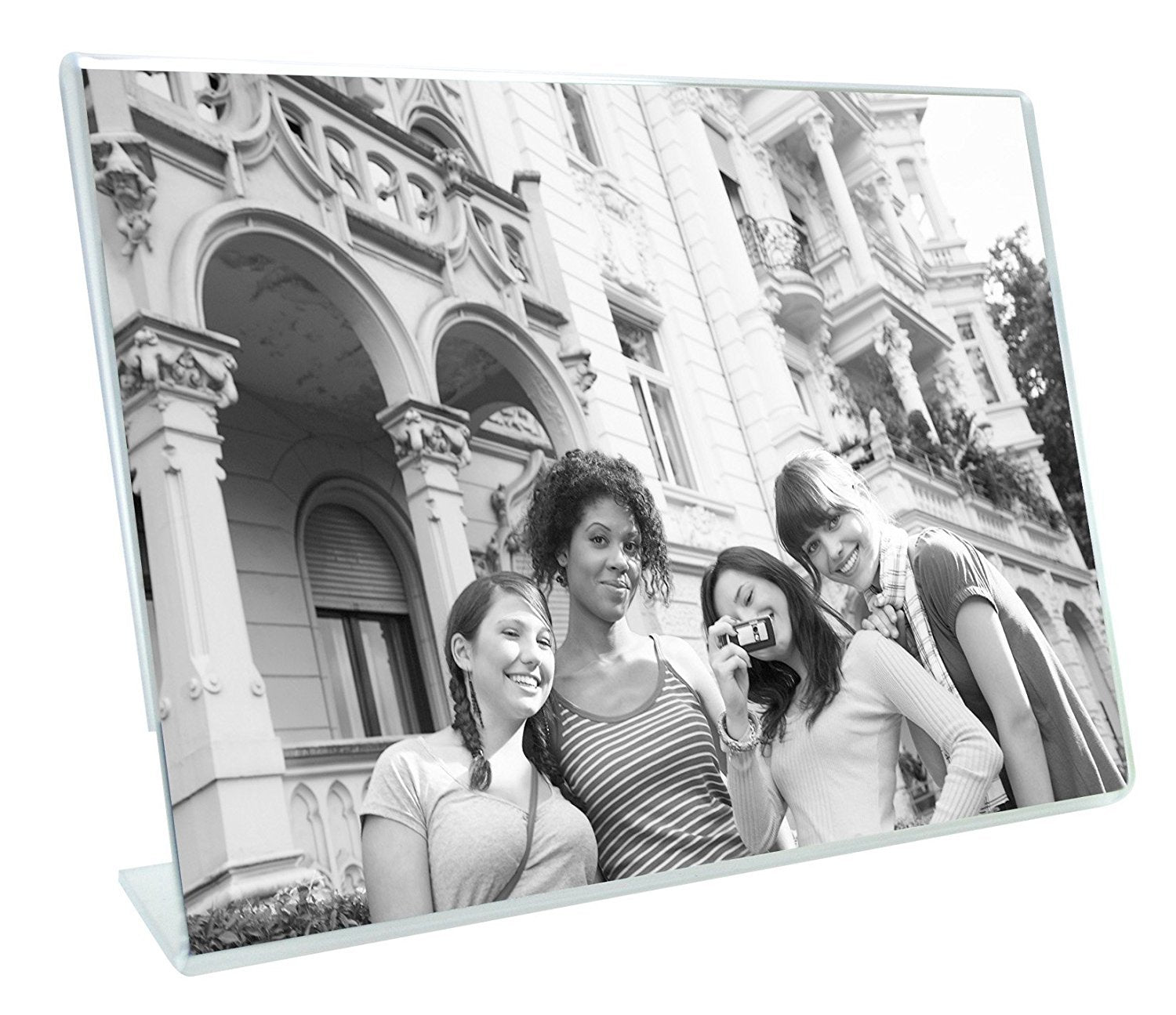Premium MCS Bent Acrylic Picture Frame - Shatterproof Modern Photo Display for Wall or Tabletop - Perfect for Home Decor, Office, Wedding & Gift Giving