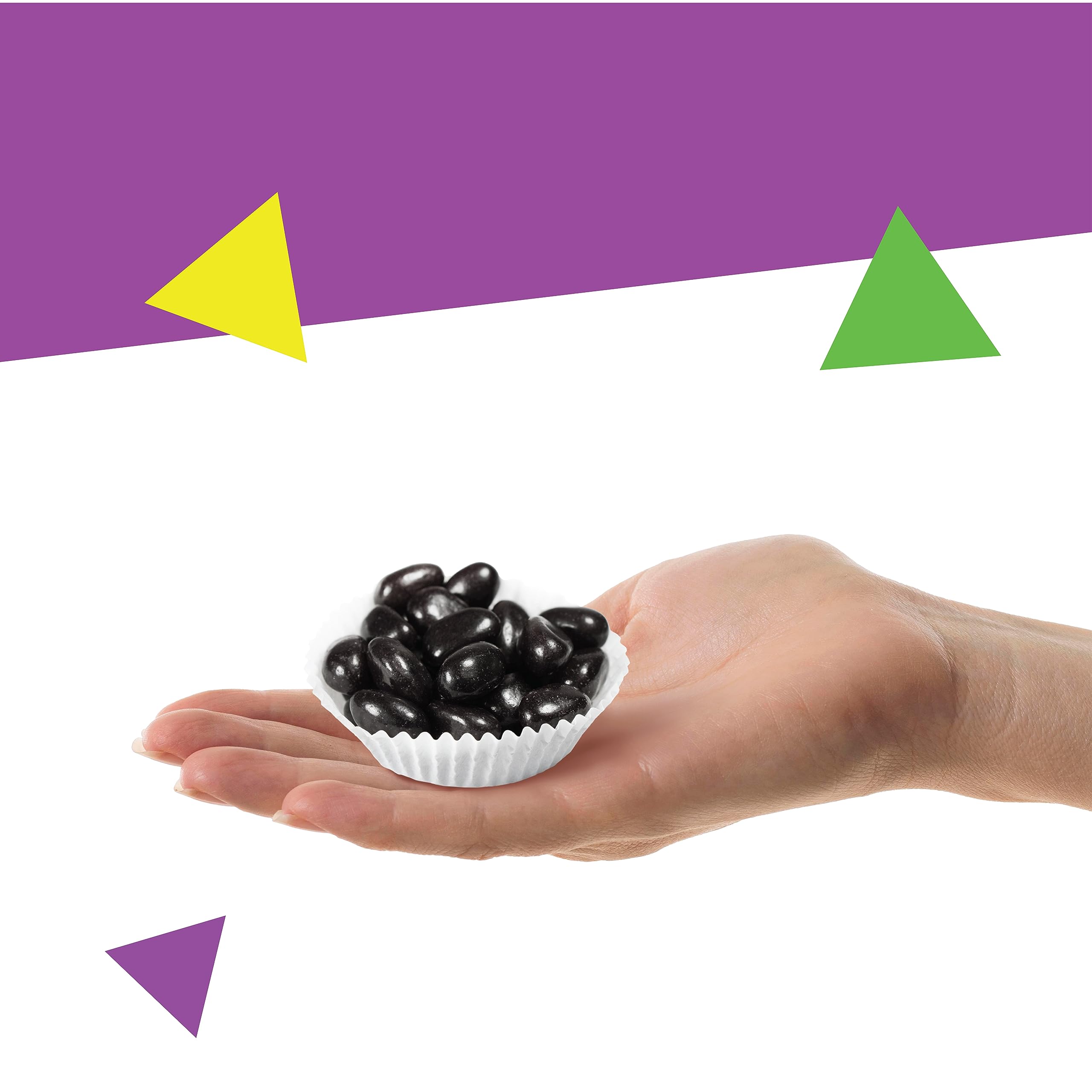 Premium Black Licorice Jelly Beans - 2 Pound Bulk Bag | Classic Old-Fashioned Candy for Halloween, Parties & Movie Nights
