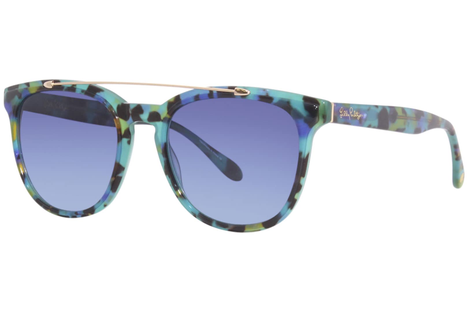 Lilly Pulitzer Luni Navy Sunglasses for Women – 52mm Lens, 19mm Bridge, 140mm Temple – Perfect for Beach, Driving & Outdoor Activities