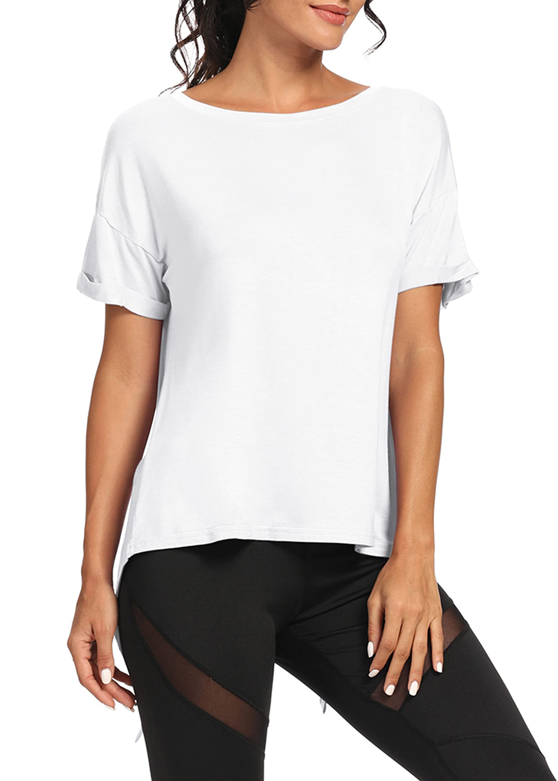 Bestisun Women's Open Back Workout Tops - Gym Athletic Shirts with Tie Back Design - Breathable Muscle Tank for Yoga, Running & Fitness Training
