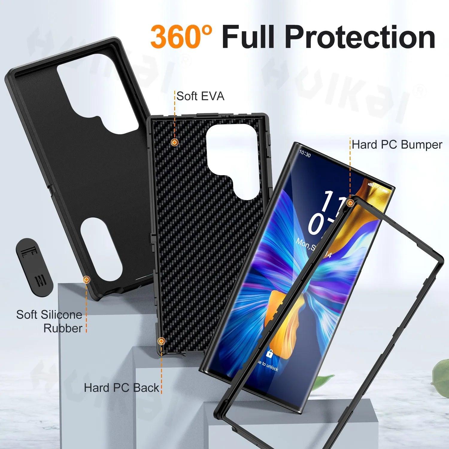 Samsung Galaxy S24 Ultra Rugged Shockproof Case - Heavy Duty Protection for Drops & Bumps - Perfect for Outdoor Adventures, Construction Work & Extreme Sports