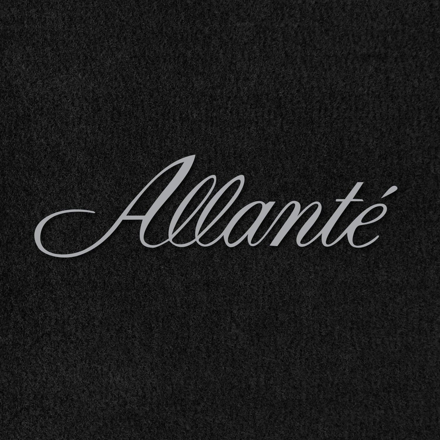 Lloyd Mats Velourtex Black 3-Piece Car Floor Mats for Cadillac Allante 1987-1992 with Silver Allante Embroidery - Premium Custom Fit Floor Liners for Luxury Car Protection & Comfort
