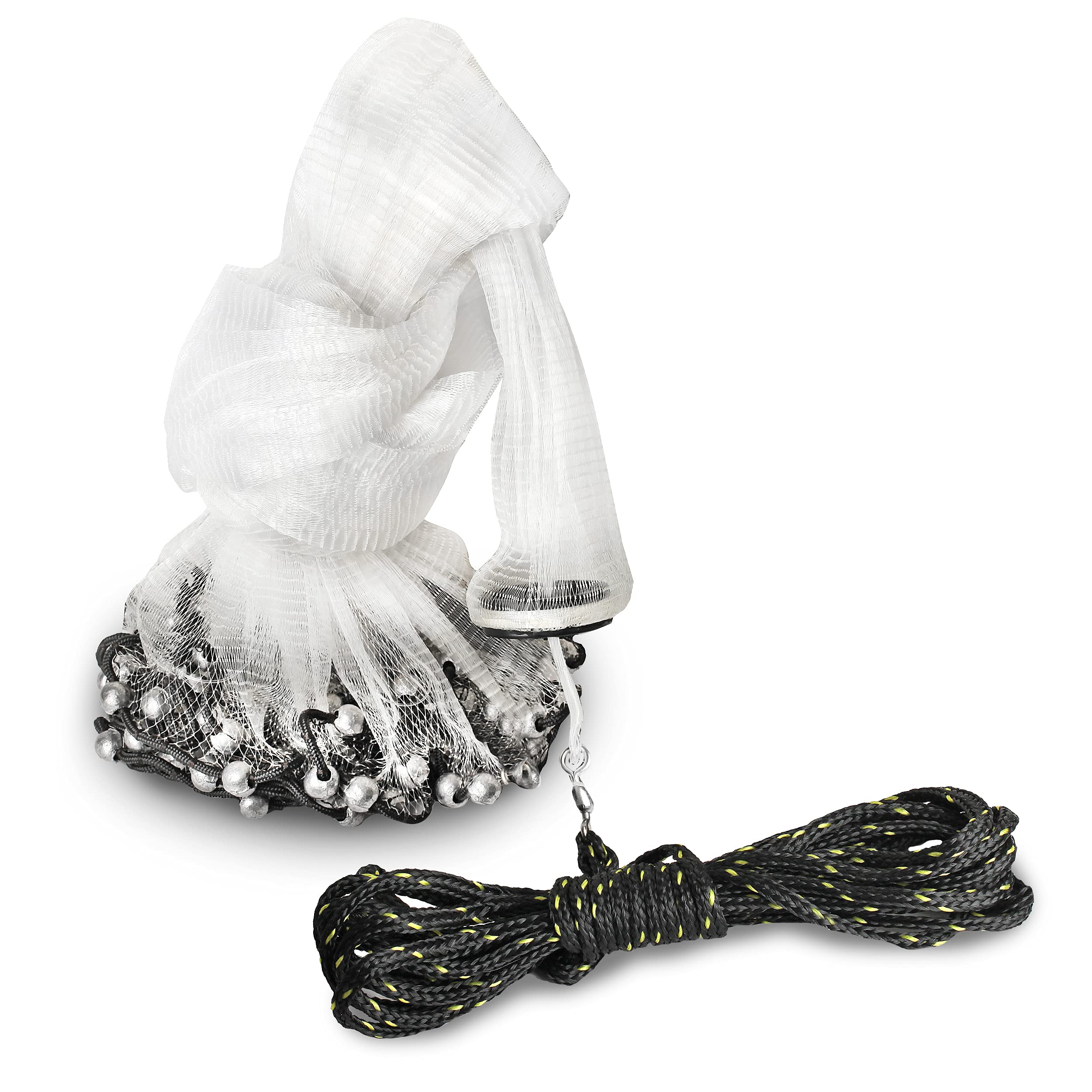 Premium Hand Cast Net for Fishing - Heavy Duty 1lb/ft Bait Net for Minnows, Shrimp & Baitfish - Saltwater & Freshwater Use in Lakes, Rivers & Ocean - Ideal for Sport Fishing, Survival & Bait Collection