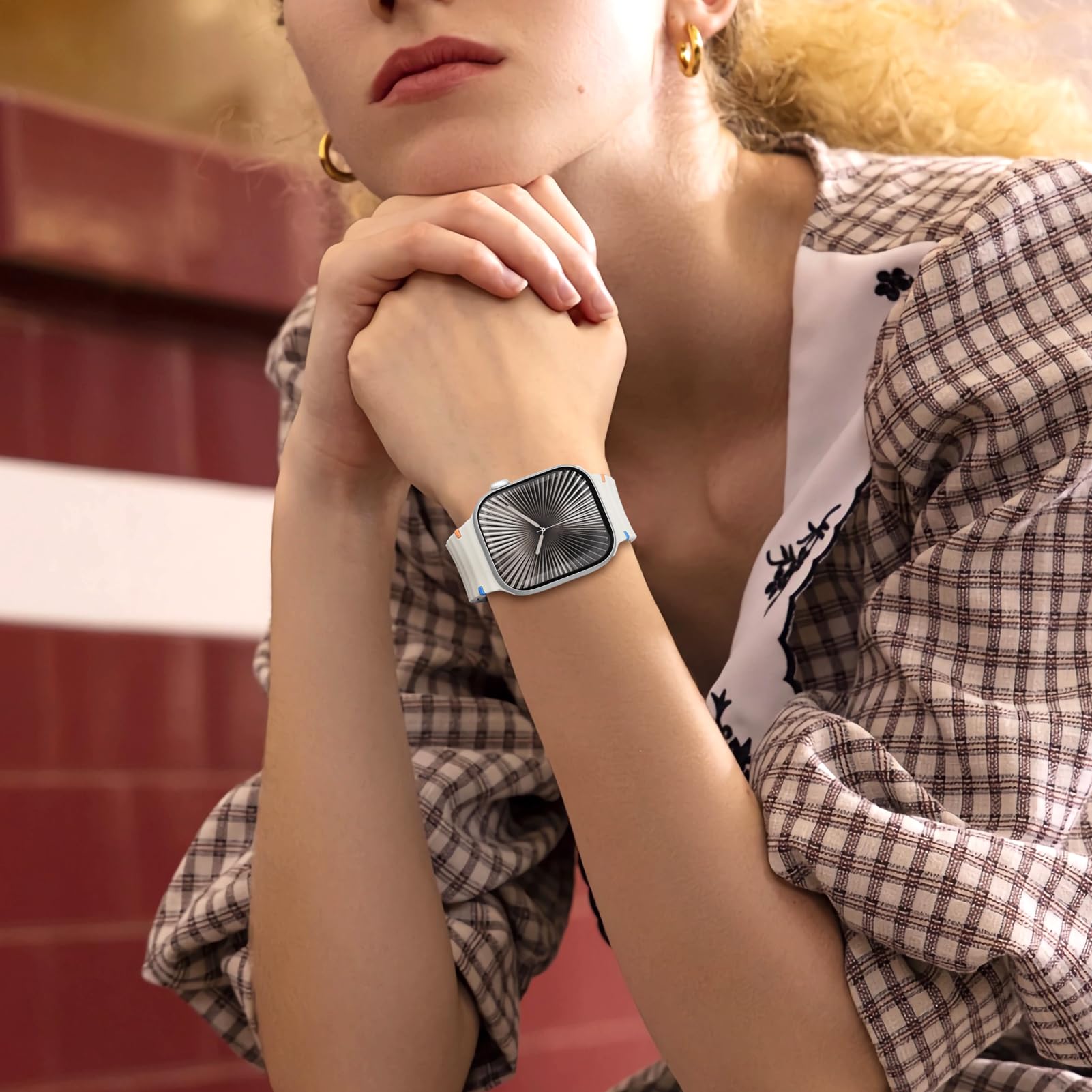 Premium Sport Band for Apple Watch Ultra/Series 10/9/8/7/6/5/4/3/SE (41mm/45mm) - Soft Silicone Waterproof Wristband for Men & Women - Perfect for Running, Swimming & Fitness Tracking