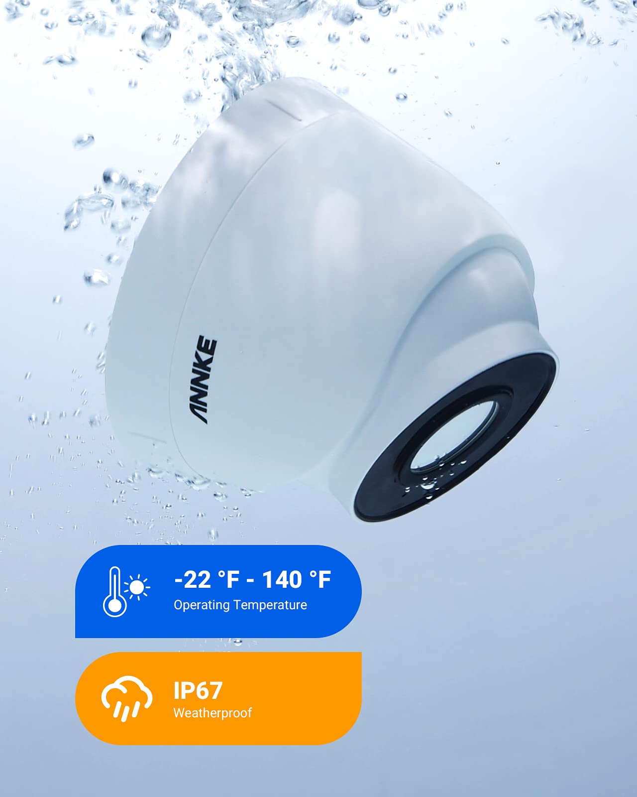 ANNKE C500 4 Pack 5MP PoE IP Security Cameras - 24/7 Audio Recording, 100ft EXIR 2.0 Night Vision, H.265+, IP67 Weatherproof for Outdoor & Indoor Use - Compatible with Alexa - Ideal for Home Security, Business Surveillance & Property Monitoring