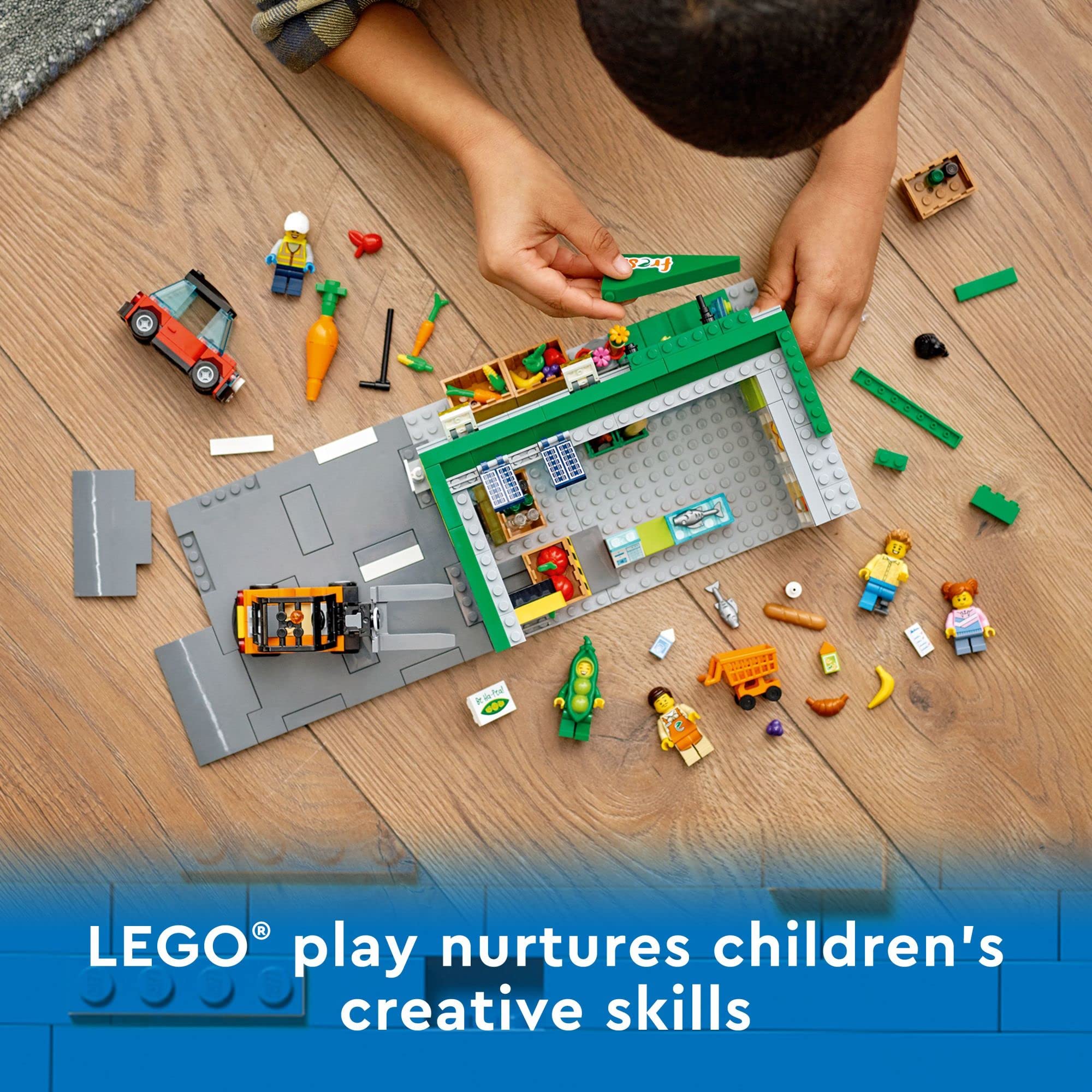 LEGO My City Grocery Store 60347 Building Blocks Toy Set - 404 Pieces STEM Learning Kit for Kids Ages 6+ | Creative Play, Birthday Gift & Educational Activity for Boys and Girls | Perfect for Pretend Play, Classroom Projects & Family Bonding Time