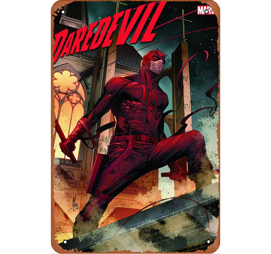 **Vintage Daredevil #21 Comics Poster - Retro Metal Tin Sign Wall Art for Home, Cave, Bar & Club Decor - 8x12 Inches - Perfect for Superhero Fans & Comic Collectors**